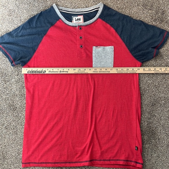 NWOT Lee Baseball Henley USA size Large - Picture 8 of 9